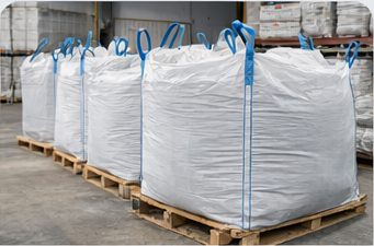 FIBC bulk bags for minerals, stone aggregates, and industrial powders.