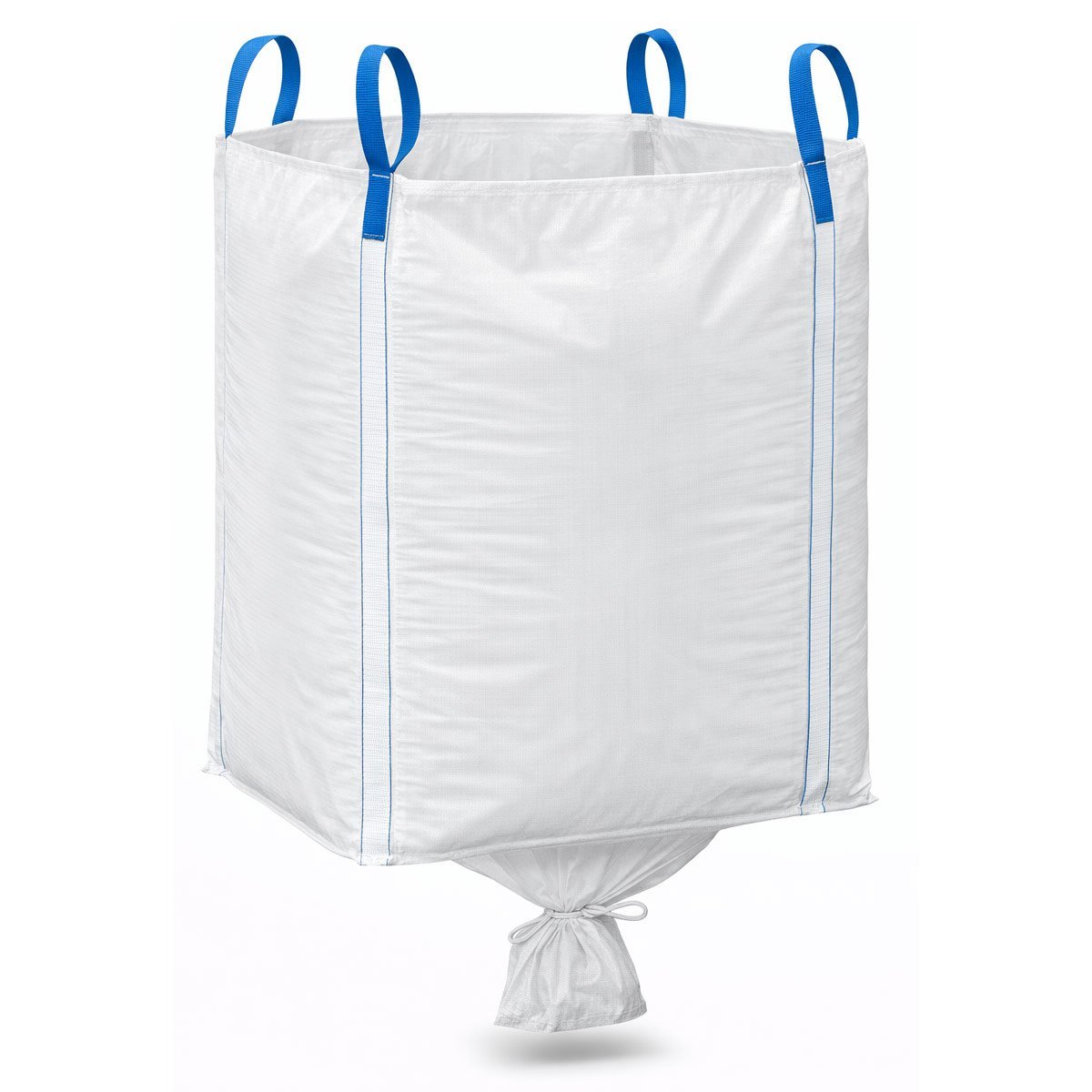 Open top discharge spout bottom FIBC bag for unrestricted filling and controlled emptying.