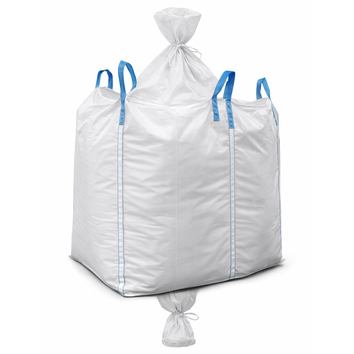 Spout top spout bottom FIBC bag for controlled fill and discharge applications.