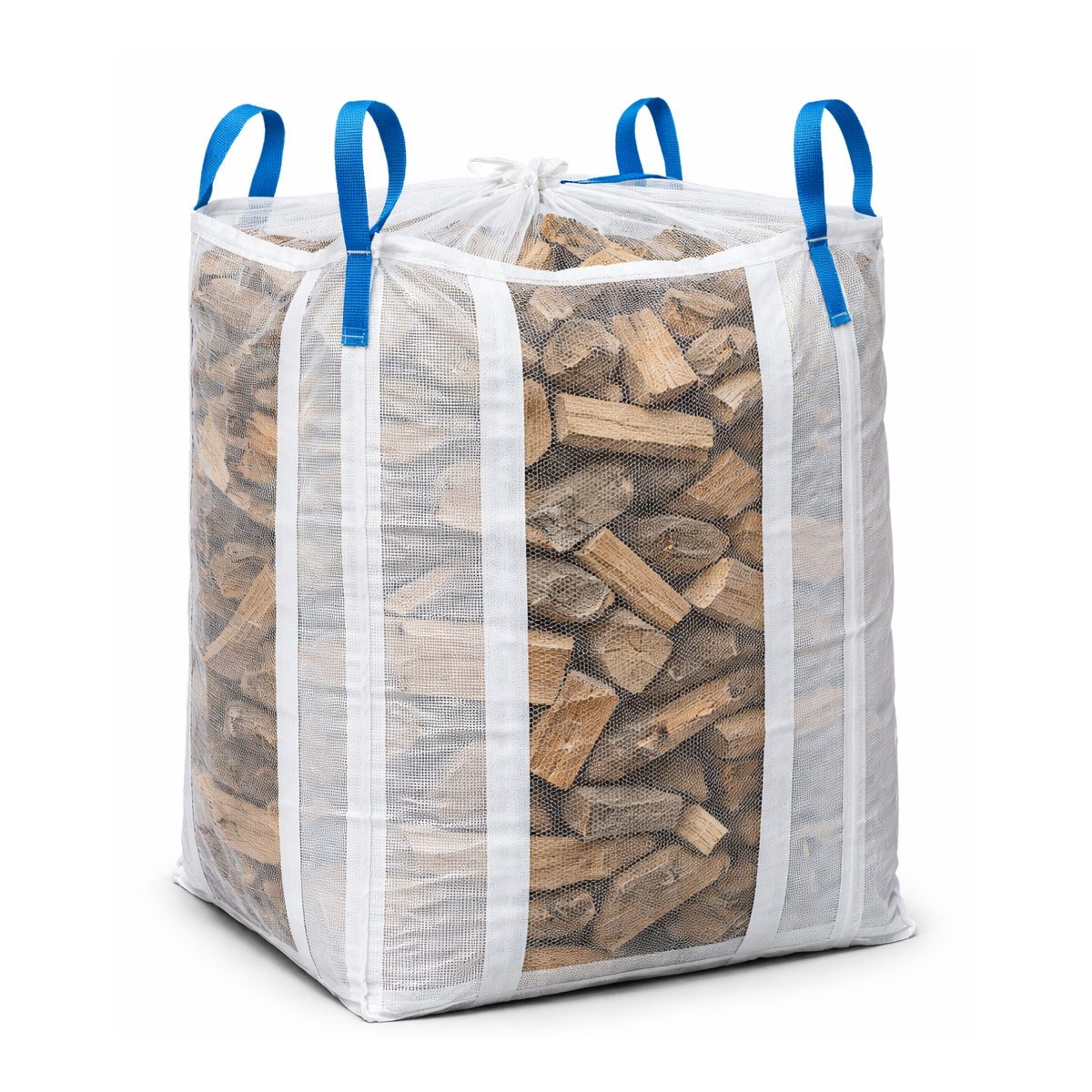 Ventilated FIBC bag for produce and breathable bulk-material applications.